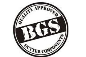 BGS quality approved gutter components stamp